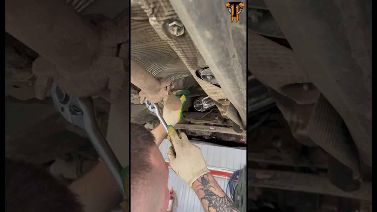 Замена гофры на Ларгусе #automobile #auto #выхлопныесистемы #T11 #империя-выхлопа #антикор