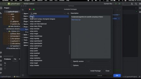 How to Easily Install NumPy, SciPy, and Matplotlib Using PyCharm on macOS 2024