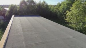 Гидроизоляция  плоской односкатной крыши.Мини-дом-каркасник. Участок с нуля. Часть №10