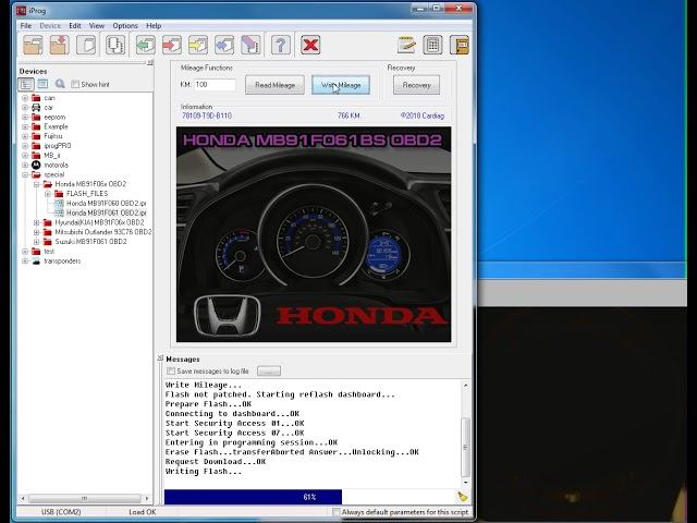 Iprog+ Honda MB91F061BS OBD2