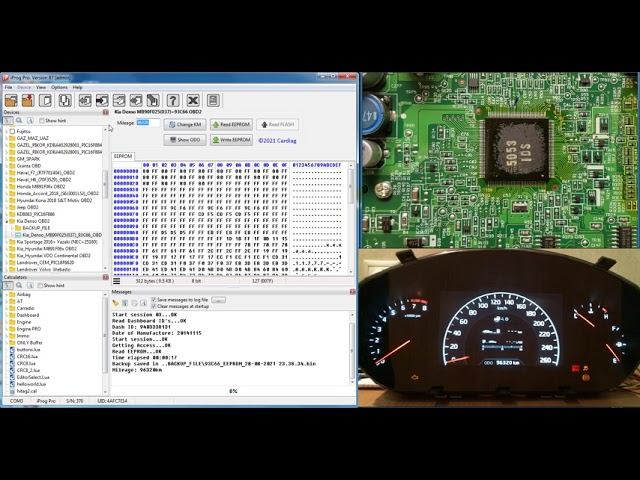 IprogPro Kia Denso MB90F025(037)+93C66 OBD2 mileage correction