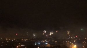 Как Краснодар праздновал первые минуты 2019 года! Праздничный салют на новый год в Краснодаре!