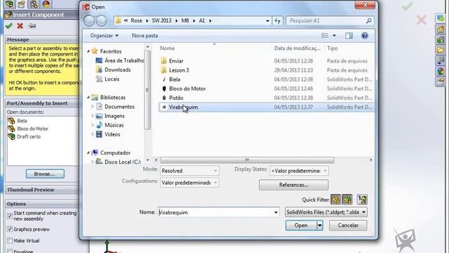 44 - Démarrage de la création d'assemblages | SolidWorks 2013 Les Fondamentaux смотреть онлайн