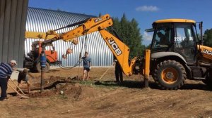 2016_07_15 jcb 3cx ямобур / earth drilling 2nd
