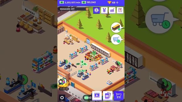 Idle Supermarket Tycoon - Gameplay Walkthrough (Android, iOS) Part 3 смотреть онлайн