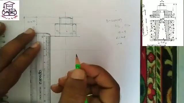 Machine Drawing / Rag foundation Bolt смотреть онлайн