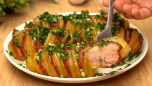 Картофель с беконом | Картошка гармошка | Необычное блюдо