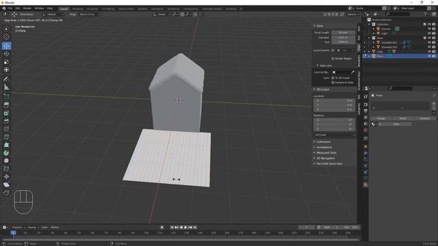 Creating Snow on Roofs and Foot Paths - Blender 3D смотреть онлайн