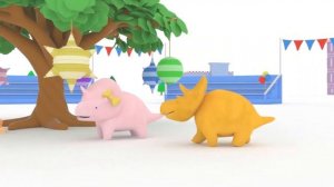 Учим цвета с шариками и поездами вместе с динозавриком Дино - Динозаврик Дино 👶 Обучающий мультфиль