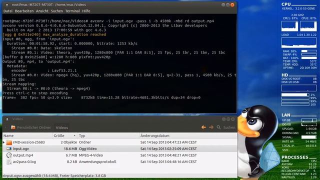 Simply Convert OGV to MP4 on Linux via Console HD смотреть онлайн