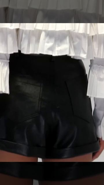 High rise leather shorts смотреть онлайн