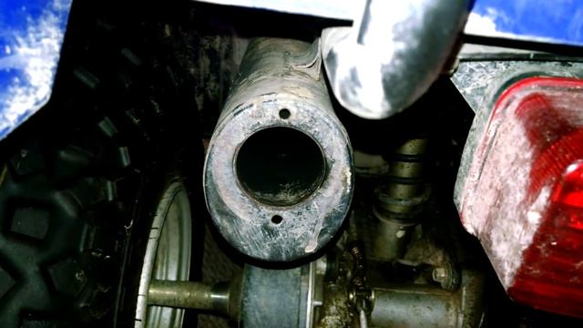 Yamaha grizzly 125 exhaust/ no baffles смотреть онлайн