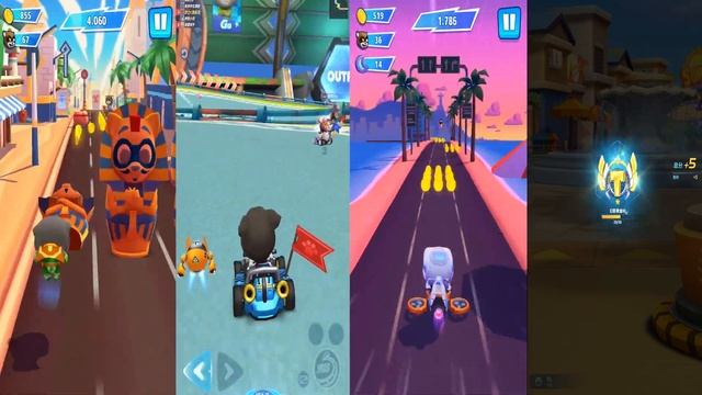 Talking Tom Hero Dash Vs Talking Tom Karting.Бегуны против Гонщиков.Командная Гонка Тома и Анджелы