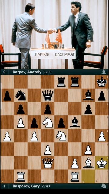 1987 World Chess Championship || Kasparov vs Karpov || Round 8 || #chess #shorts смотреть онлайн