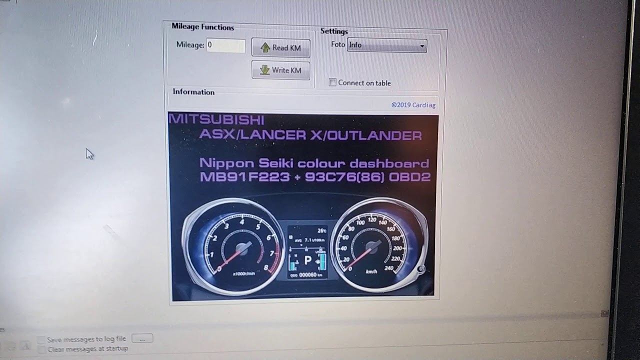 Mitsubishi ASX/Lancer/Outlander Nippon Seiki MB91F223+93C76(86) OBD2