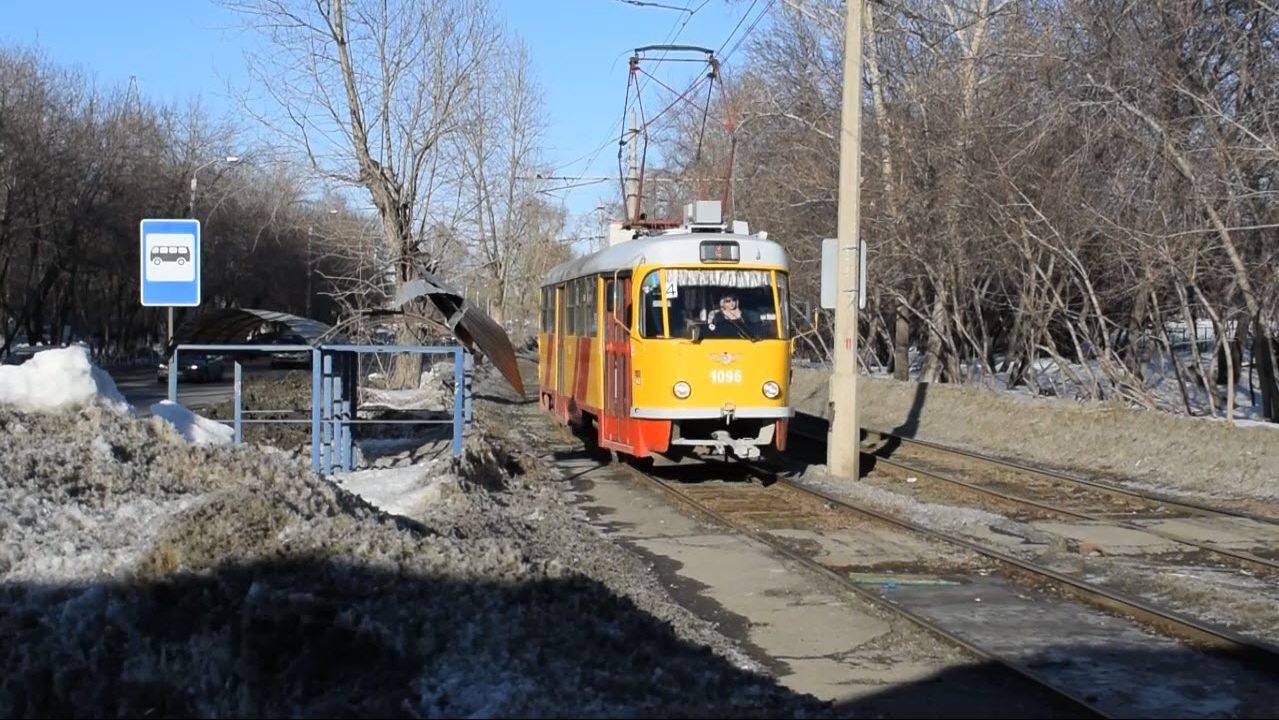 Трамвай Tatra T3SU КВР Барнаул-1096. Покатушки по Барнаулу. смотреть онлайн