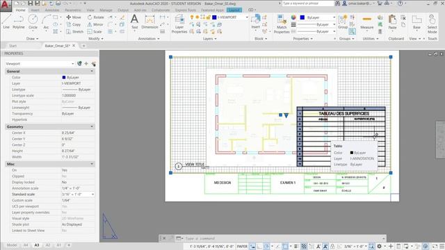 Autocad . exemple complet d'un plan résidentiel 2 смотреть онлайн