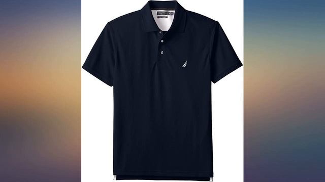 Nautica Men's Trim-Fit Solid Tech Pique Polo Shirt review смотреть онлайн