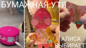 БУМАЖНАЯ УТОЧКА🪻🦆 Алиса выбирает☺︎☻