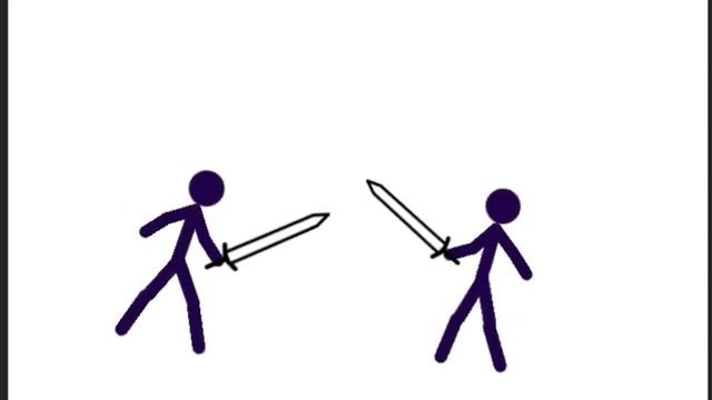 Анимация бой стикменов/Animation Fight Stickman's