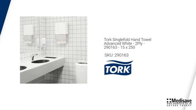 Tork Singlefold Hand Towel Advanced White 2Ply 290163 15 x 250 290163 смотреть онлайн