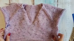 Обработка V - образной горловины резинка 1 на 1