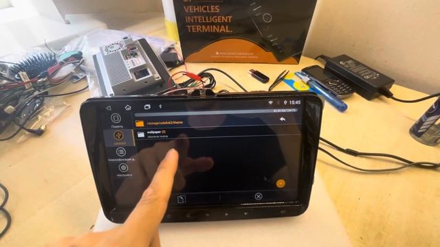 Установка обоев (заставки) на главный экран магнитолы Topway TS10 Ts18