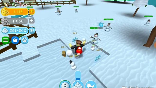 Продолжаю играть в симулятор снеговика в роблокс!!!