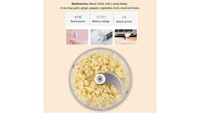 Amazon Electric Chopper Mini Food Chopper with USB，Portable Chopper for Garlic/Chili/Ginger/Onion. смотреть онлайн