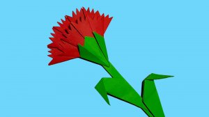 Гвоздика из бумаги. Поделки на 9 мая. Цветы из бумаги. Гвоздика из бумаги на 9 мая День Победы