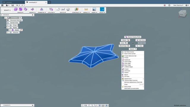 Fuison 360 - Convert Low poly T-SpLine to BRep смотреть онлайн