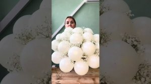 Букет из шаров с гипсофилой