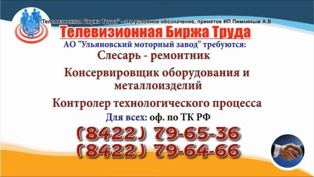 20 08 19 РАБОТА В УЛЬЯНОВСКЕ Телевизионная Биржа Труда 3 смотреть онлайн