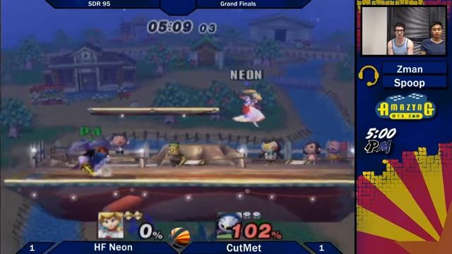 SDR95 Grand Finals: HF Neon (G&W/Wolf/Peach/M2/Fox) vs CutMet (Wario/Falcon/MK/Wolf/Fox)