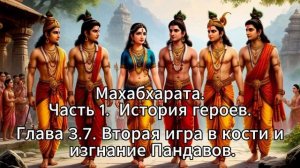 18. Махабхарата. Часть 1. История Героев. Глава 3.7. Вторая игра в кости и изгнание Пандавов