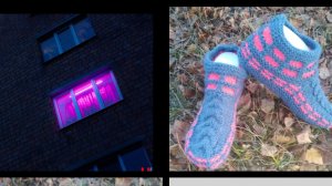 67.МК. #" ВЕЧЕРНИХ ОКОН СВЕТ"# очень удобные и теплые тапочки-следочки без шва на подошве