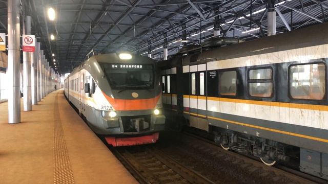 ЭП2ДМ-0227 МЦД и ЭП2Д-0057 ЦППК Перекраска Наше Подмосковье На станции Тестовская смотреть онлайн