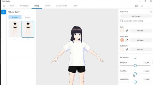 Создание vtuber аватара в Vroid Studio
