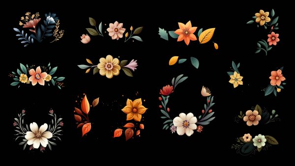 Футаж (Flower arrangement) цветы