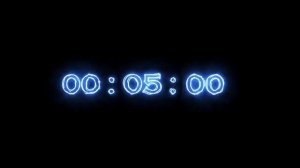 Неоновый таймер 10 минут (обратный отсчет)