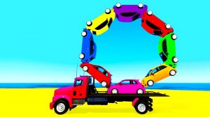 Развивающий Мультик для Детей про Машинки на Грузовике и Супергерои Учимся Считать