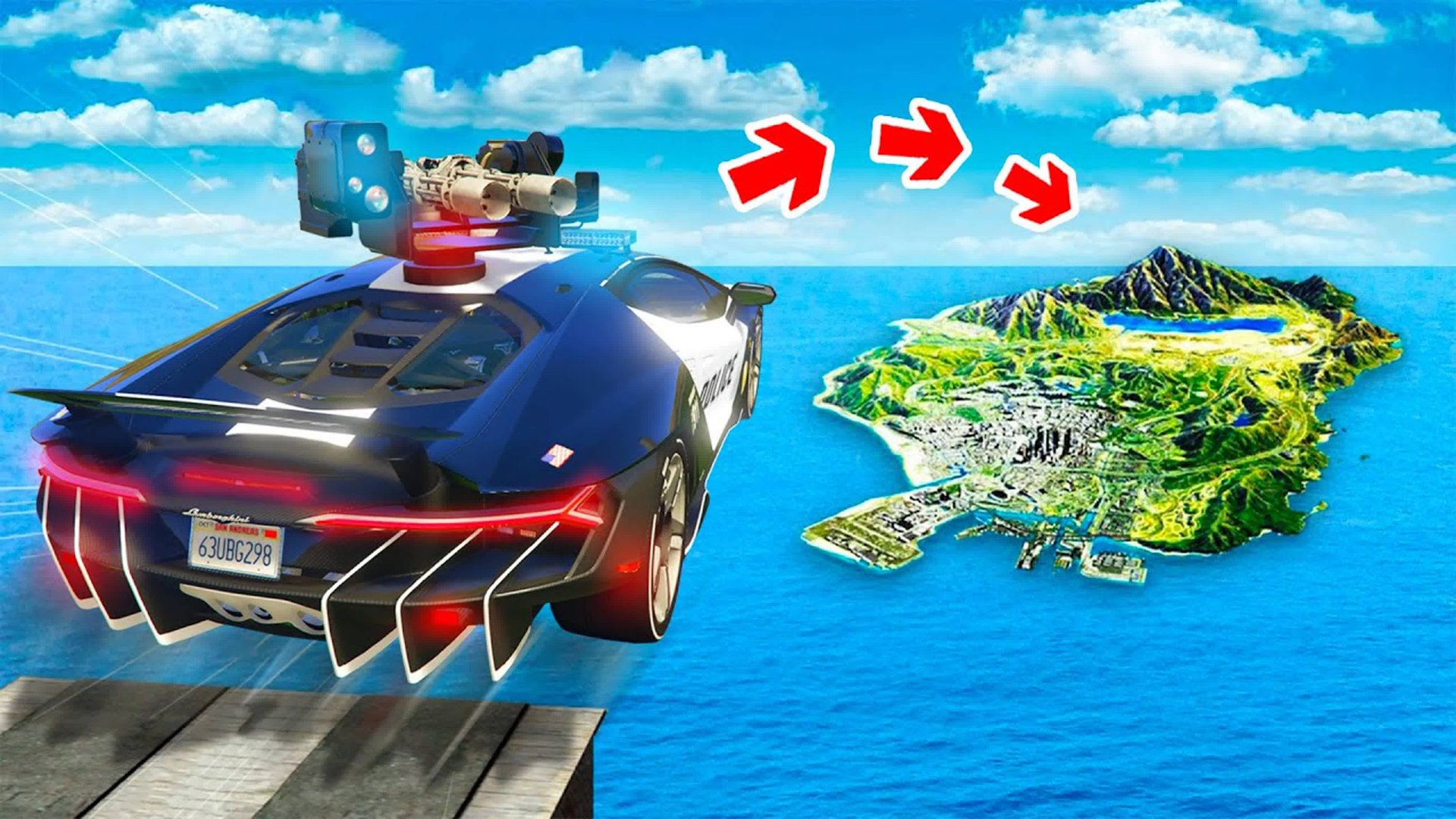 Сможет ли полицейская ламба перелететь всю карту в гта 5 ? - эксперимент в gta 5 смотреть онлайн