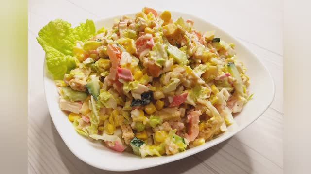 Самый Простой и Вкусный салат❗ С КРАБОВЫМИ палочками❗ смотреть онлайн