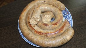 Домашняя колбаса-свинина,курица,куриная печень.