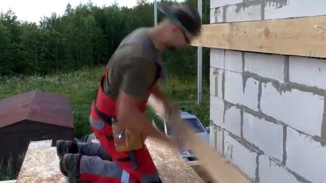 Крыша пристройки_ Стропила своими руками СТРОИМ ДЛЯ СЕБЯ смотреть онлайн