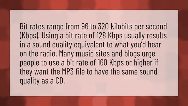 What is the best bit rate for audio? смотреть онлайн