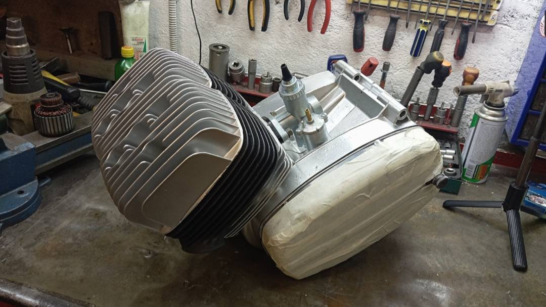 Пуск мотора Ява 634 после сборки (Jawa 634) из г. Москва. Будни в мастерской