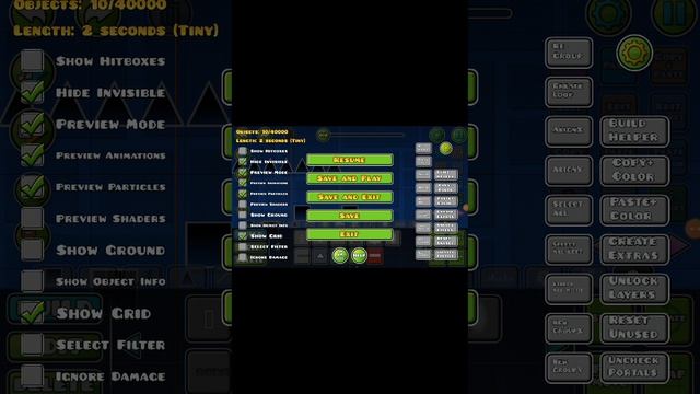 как включать хидбоксы! в Geometry Dash