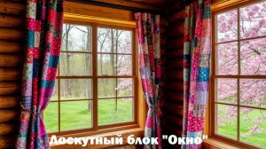 Лоскутный блок "Окно" + бонус