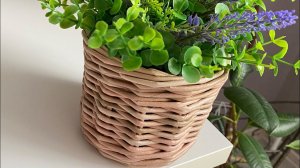 Мини-кашпо из бумажной лозы